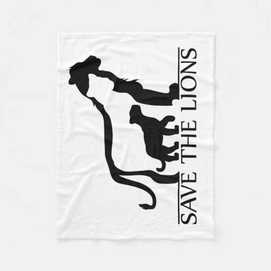 Rett der Löwen Fleecedecke (Vorderseite)