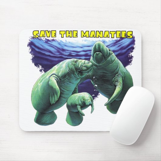 Rett der Manatees Mousepad (Mit Mouse)