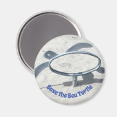 Rett der Meeresschildkröte Magnet (Vorderseite/Rückseite)