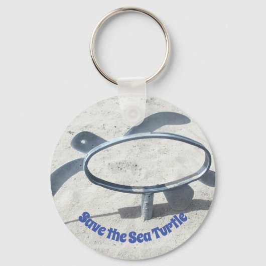Rett der Meeresschildkröte Schlüsselanhänger (Rückseite)