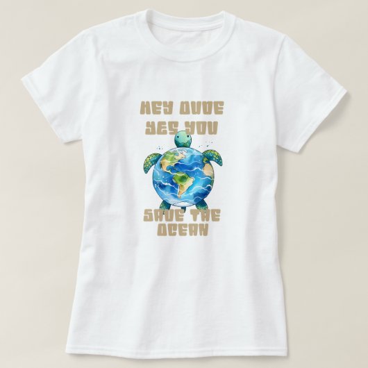 Rett der Meeresschildkröte T-Shirt (Design vorne)