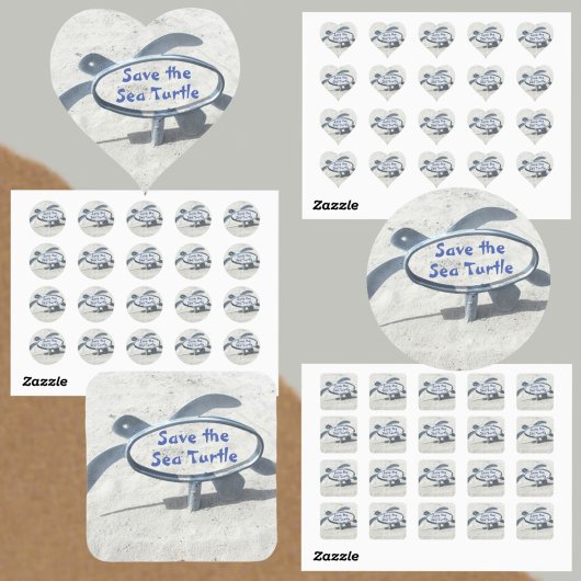 Rett der Meeresschildkröten-Erde Quadratischer Aufkleber
