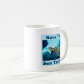 Rett der Meeresschildkröten Kaffeetasse (VorderseiteRechts)
