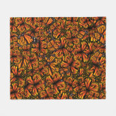 Rett der Monarchen Butterfly Orange Schwarzmonarch Fleecedecke (Vorderseite (Horizontal))