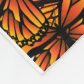 Rett der Monarchen Butterfly Orange Schwarzmonarch Fleecedecke (Ecke)