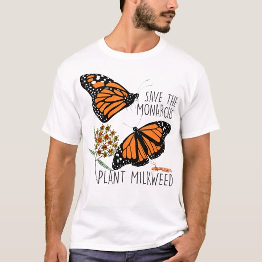 Rett der Monarchen Pflanze ein wenig Milkweed Butt T-Shirt (Vorderseite)