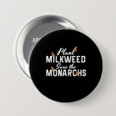 Rett der Monarchen-Schmetterling Button (Vorne & Hinten)