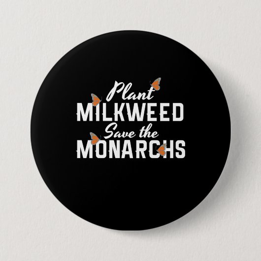 Rett der Monarchen-Schmetterling Button (Vorderseite)