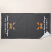 Rett der Monarchschmetterlinge Strandtuch (Vorderseite)