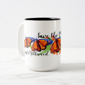 Rett der Monarchschmetterlinge Zweifarbige Tasse (Vorderseite Links)