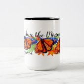 Rett der Monarchschmetterlinge Zweifarbige Tasse (Mittel)