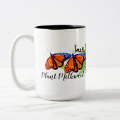 Rett der Monarchschmetterlinge Zweifarbige Tasse (Links)
