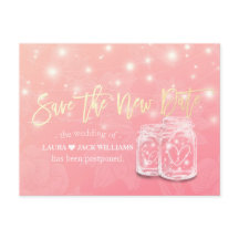 Rett der neuen Date Wedding Postponement Mason Jar