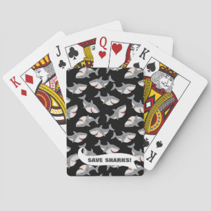 Rett der Niedlichen Haifisch-Muster-Karten Spielkarten