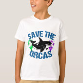Rett der Niedlichen Ozeantierkids von Orcas T-Shirt (Vorderseite)