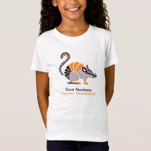 Rett der NUMBAT - Gefährdete Tiergrafie- T-Shirt