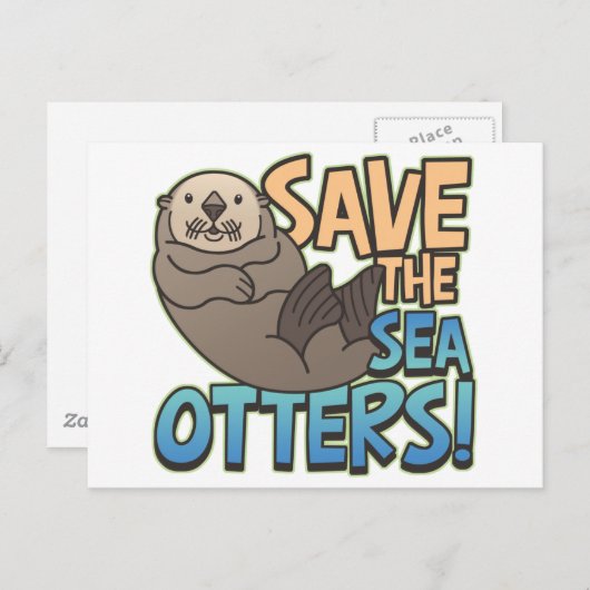 Rett der Otter Postkarte (Vorne/Hinten)