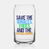 Rett der Oxford Comma Funny Grammar Dosenglas (Vorderseite)