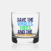 Rett der Oxford Comma Funny Grammar Whiskyglas (Vorderseite)