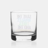 Rett der Oxford Comma Funny Grammar Whiskyglas (Rückseite)