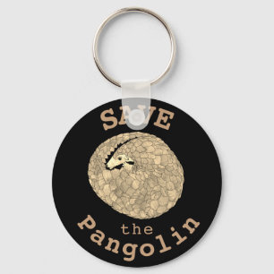 Rett der Pangolin, die gefährdete Tierkunst aufger Schlüsselanhänger