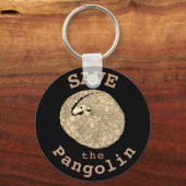 Rett der Pangolin, die gefährdete Tierkunst aufger Schlüsselanhänger (Vorderseite)