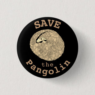 Rett der Pangolin-verworrenen gefährdeten Tierart Button