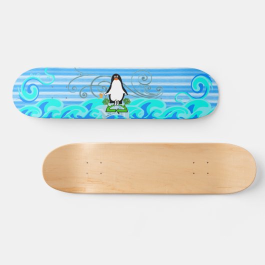 Rett der Pinguine Skateboard (Horizontal)