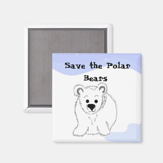 Rett der Polarbären Magnet (Vorderseite/Rückseite)