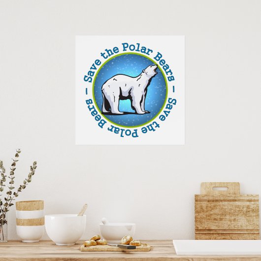 Rett der Polarbären Poster (Küche)