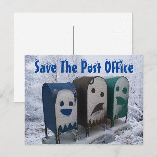 Rett der Post Postkarte (Vorne/Hinten)