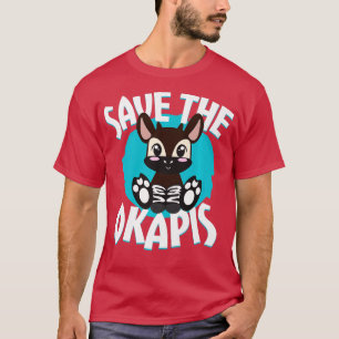 Rett der Prämie für gefährdete Tiere auf Okapis Ok T-Shirt