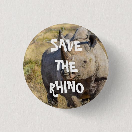 RETT DER RHINO BUTTON (Vorderseite)
