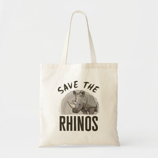 Rett der Rhinos Rhino Edo Rhinoceros Tragetasche (Vorne)