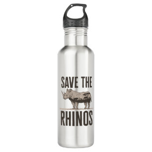 Rett der Rhinos-Rhino-Tierschutzorganisation Edelstahlflasche