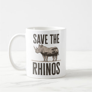 Rett der Rhinos-Rhino-Tierschutzorganisation Kaffeetasse