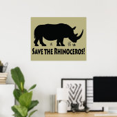 Rett der Rhinozeros Poster (Heimbüro)