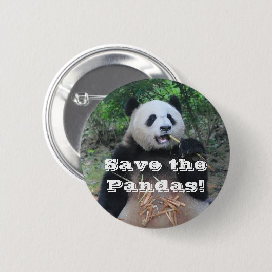 Rett der Riesenpandas Button (Vorne & Hinten)