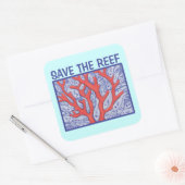 Rett der "Riff Happy Fish Stickers" Quadratischer Aufkleber (Umschlag)