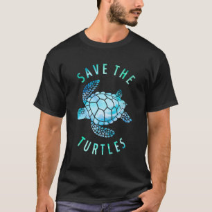 Rett der Schildkröten Gefärbte Krawatte Ozean Wild T-Shirt