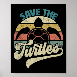 Rett der Schildkröten Retro Rettete die Erde Unser Poster