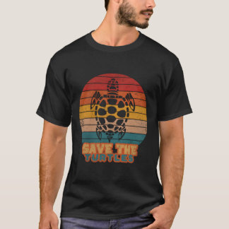 Rett der Schildkröten Retro Stil Schildkrötenliebh T-Shirt