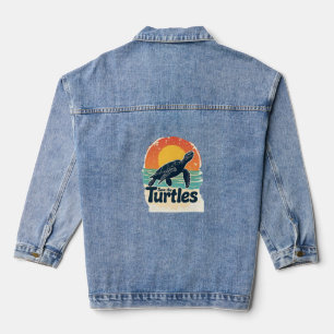 Rett der Schildkröten Tierrechte Meeresschildkröte Jeansjacke