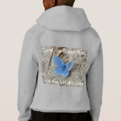 Rett der Schmetterlingsbüchse (Kindergröße) Hoodie (Rückseite)