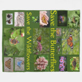 Rett der Schmetterlingsfotografie Collage Blanket Fleecedecke (Vorderseite (Horizontal))