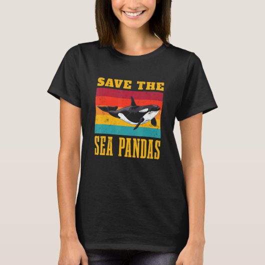 Rett der Sea Pandas für alle Whale Lover und Suppl T-Shirt (Vorderseite)