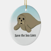 Rett der Seelöwen Keramikornament (Rechts)