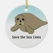 Rett der Seelöwen Keramikornament (Vorne)