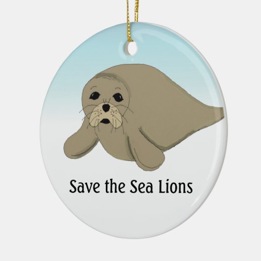 Rett der Seelöwen Keramikornament (Links)