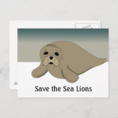 Rett der Seelöwen Postkarte (Vorne/Hinten)